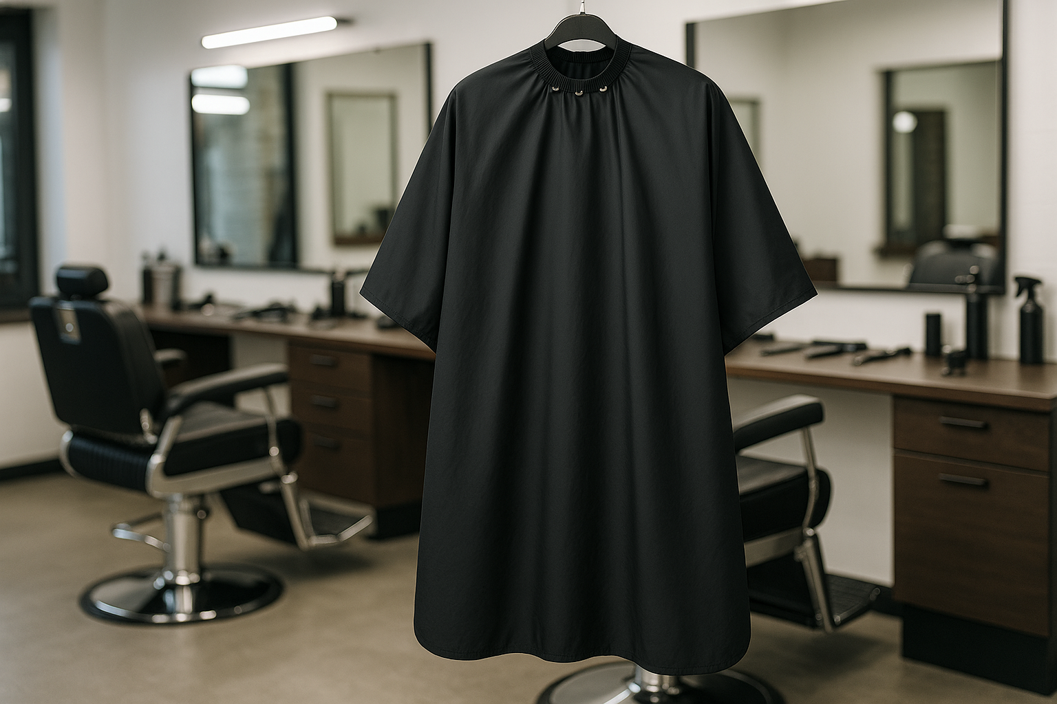 Professional Hair Cutting Gown with Adjustable Hooks