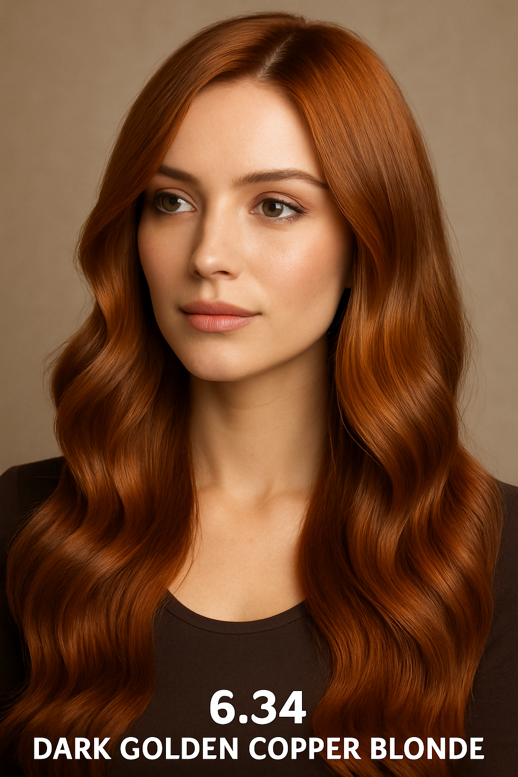 6.34 Tricolor Dark Golden Copper Blonde hair dye - 196ml