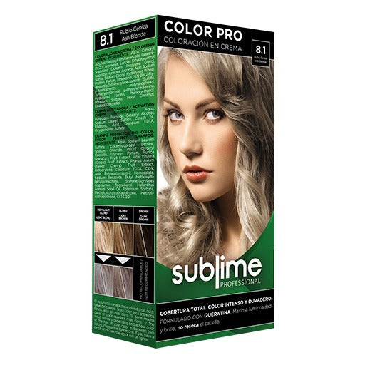 8.1 (Ash Blonde) Sublime Hair Colours for Home use -