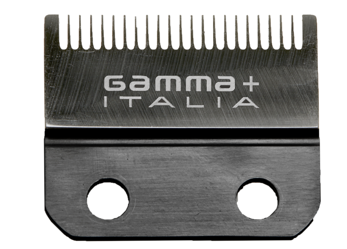 Gamma+ Fade DLC Black Diamond Fixed Blade for Clipper.

Ideal for fading and blending the zero guide-line.
Japanese black diamond steel is rust and corrosion free.
Stays sharper for longer with the coolest operation.
Suitable for Gamma+ and Stylecraft Clippers