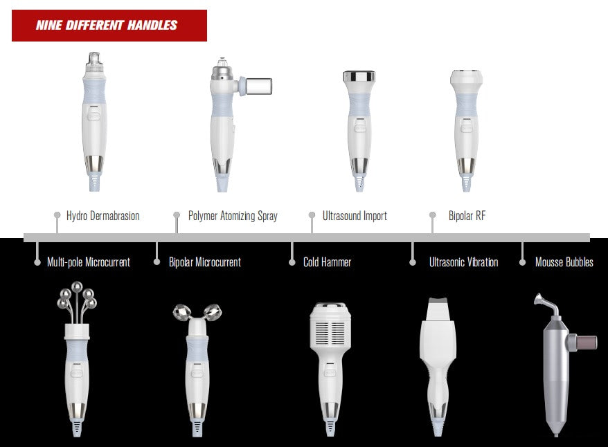 Hydra Microdermabrasion Facial Equipment  for skin care - 9 in 1